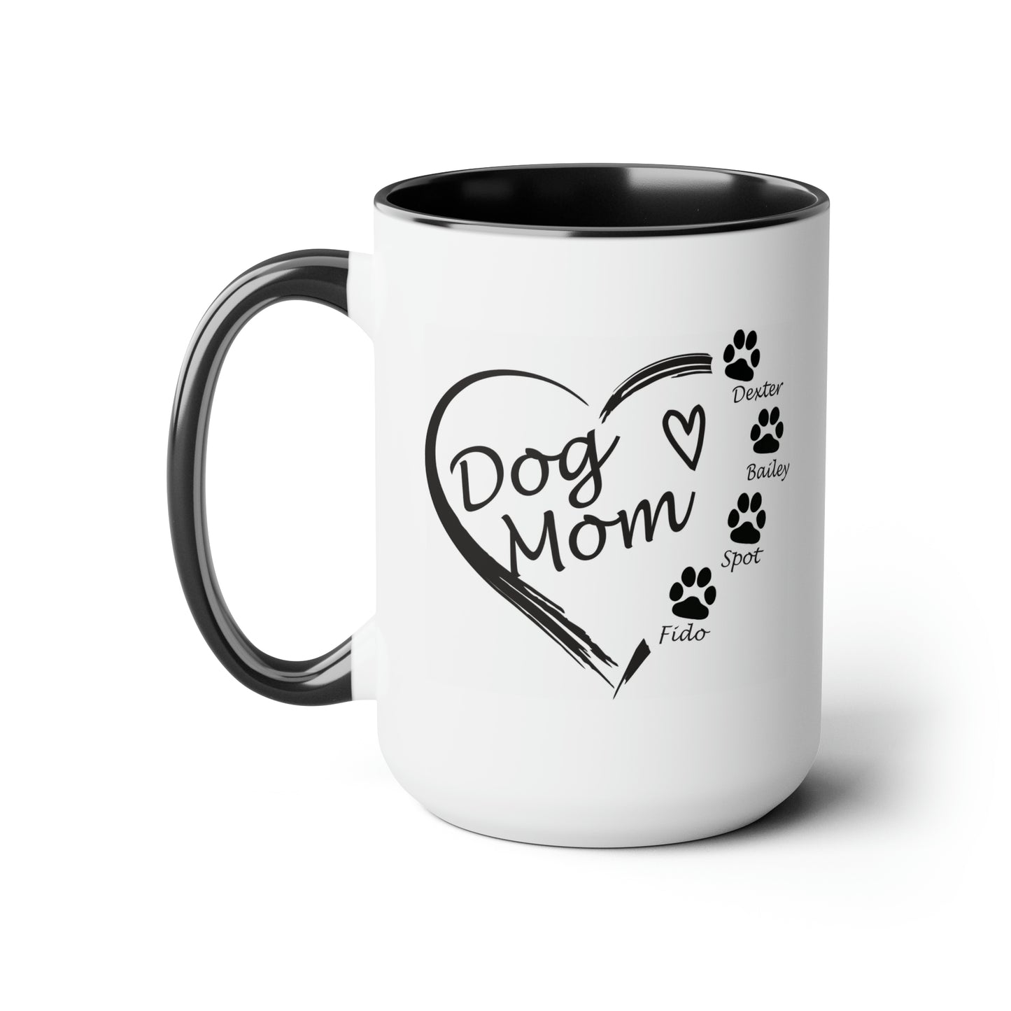 Dog Mom Personalized Coffee Mugs with image on both sides