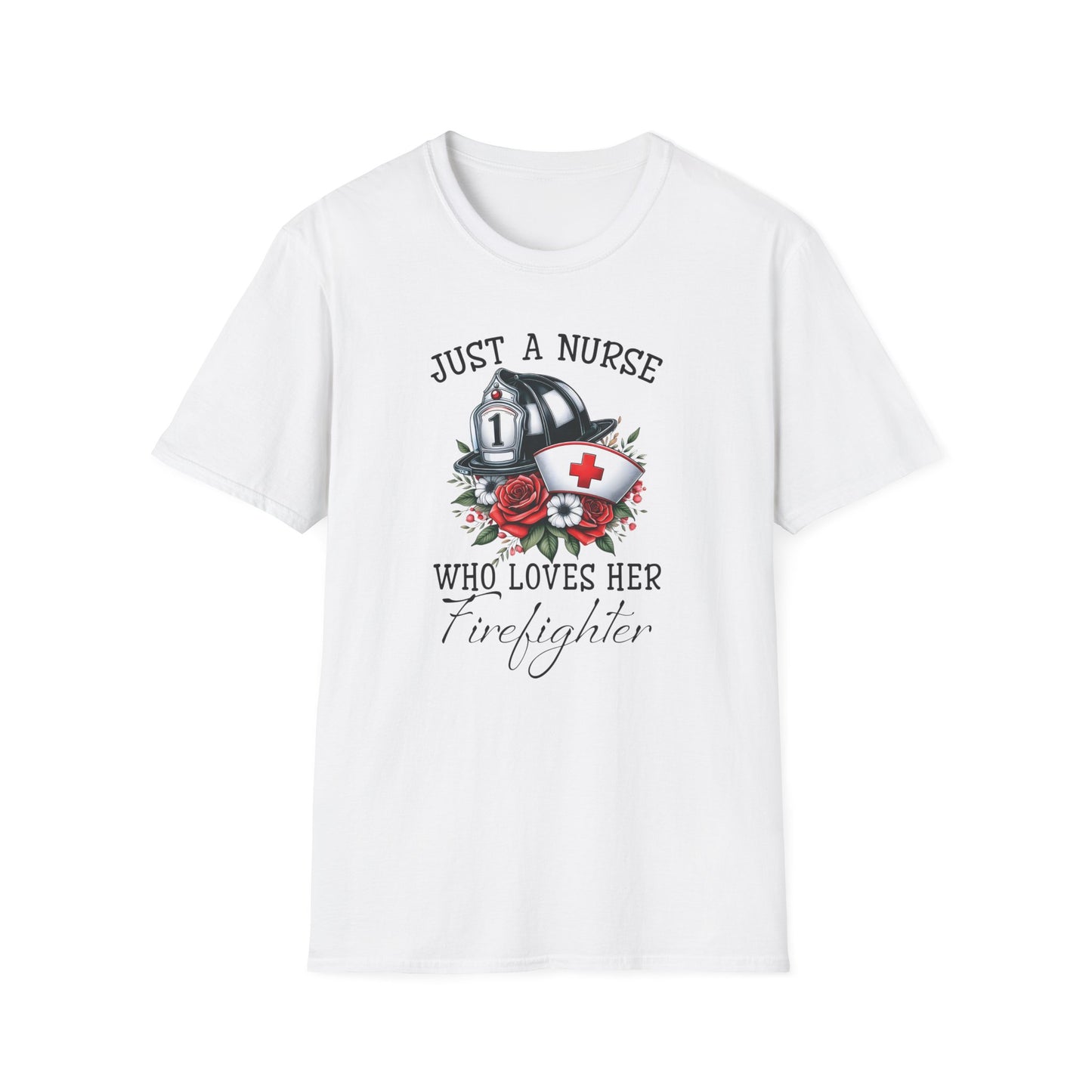 This Nurse loves her Firefighter T-Shirt - Fire Fighting Shirts Gifts
