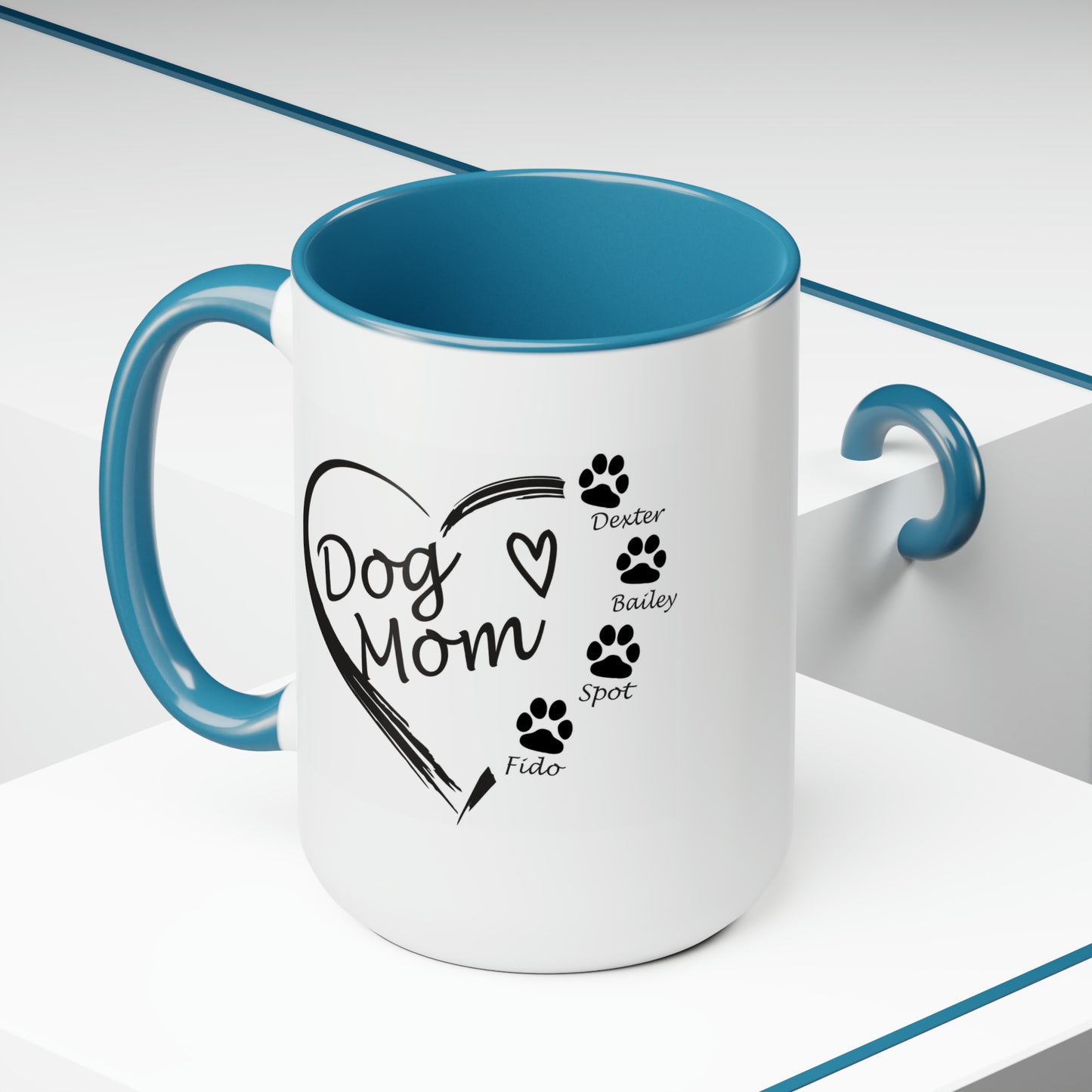 Dog Mom Personalized Coffee Mugs with image on both sides