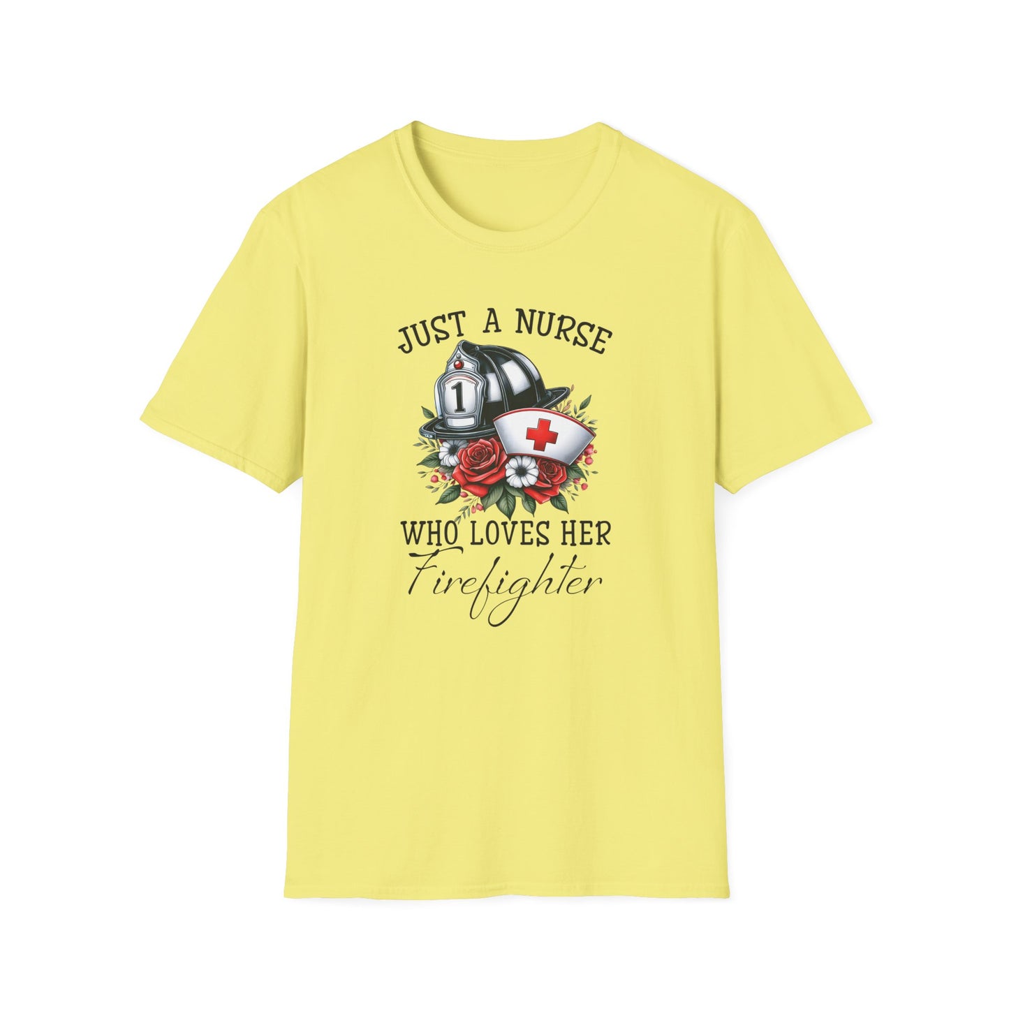 This Nurse loves her Firefighter T-Shirt - Fire Fighting Shirts Gifts