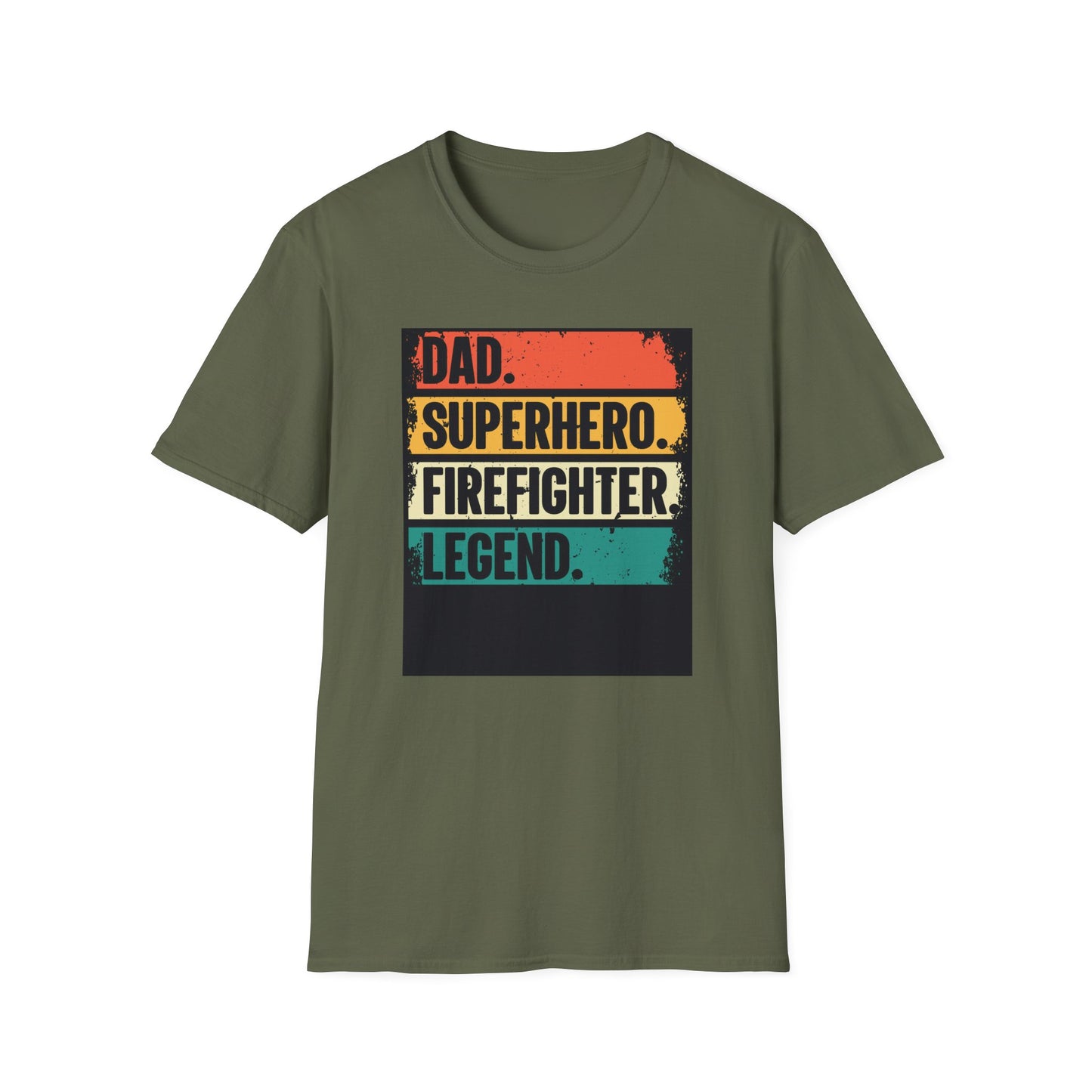 Dad Superhero Firefighter T-Shirt