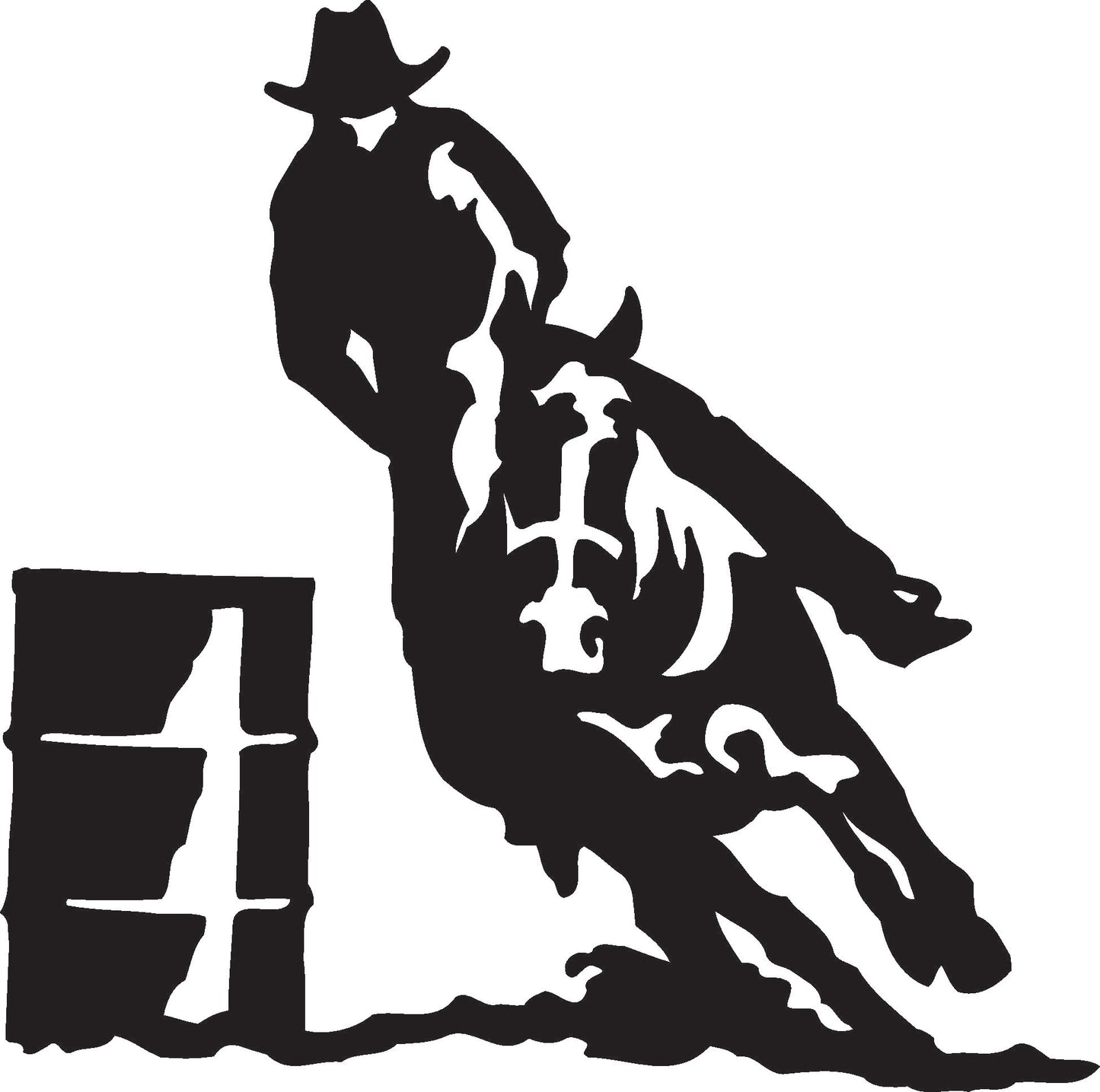 Barrel Racing Horse Decal / Sticker