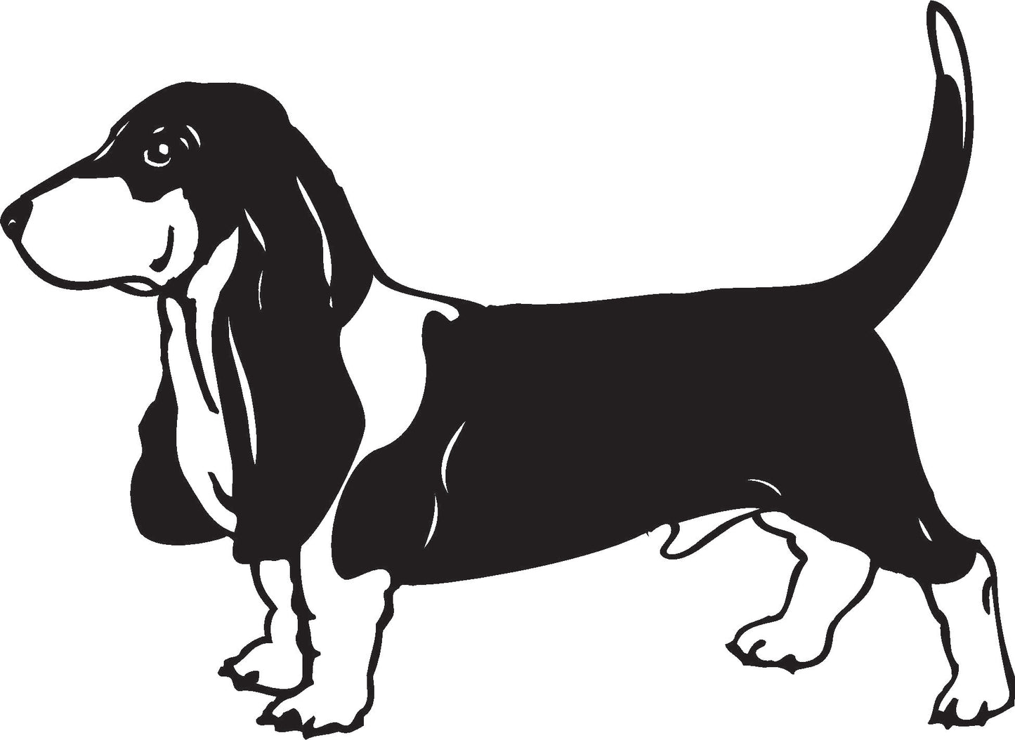 Bassett Hound vinyl decal / sticker