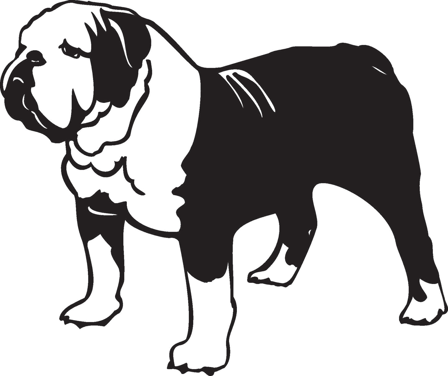 Bull Dog Vinyl Window Decal / Sticker