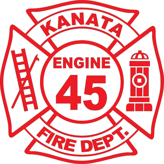 Custom Decal with your Dept name and Engine number