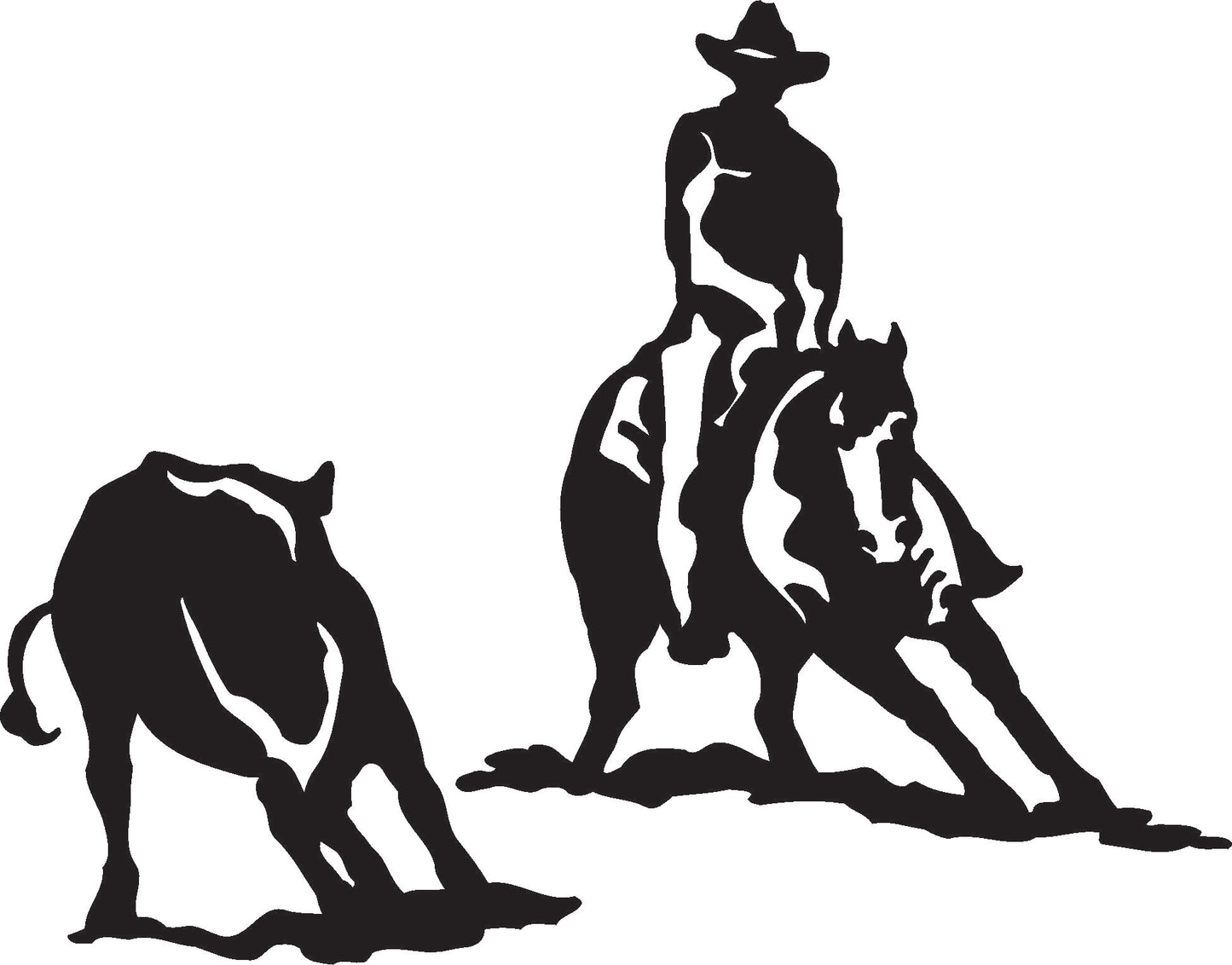 Cutting Horse - Vinyl Window Decal