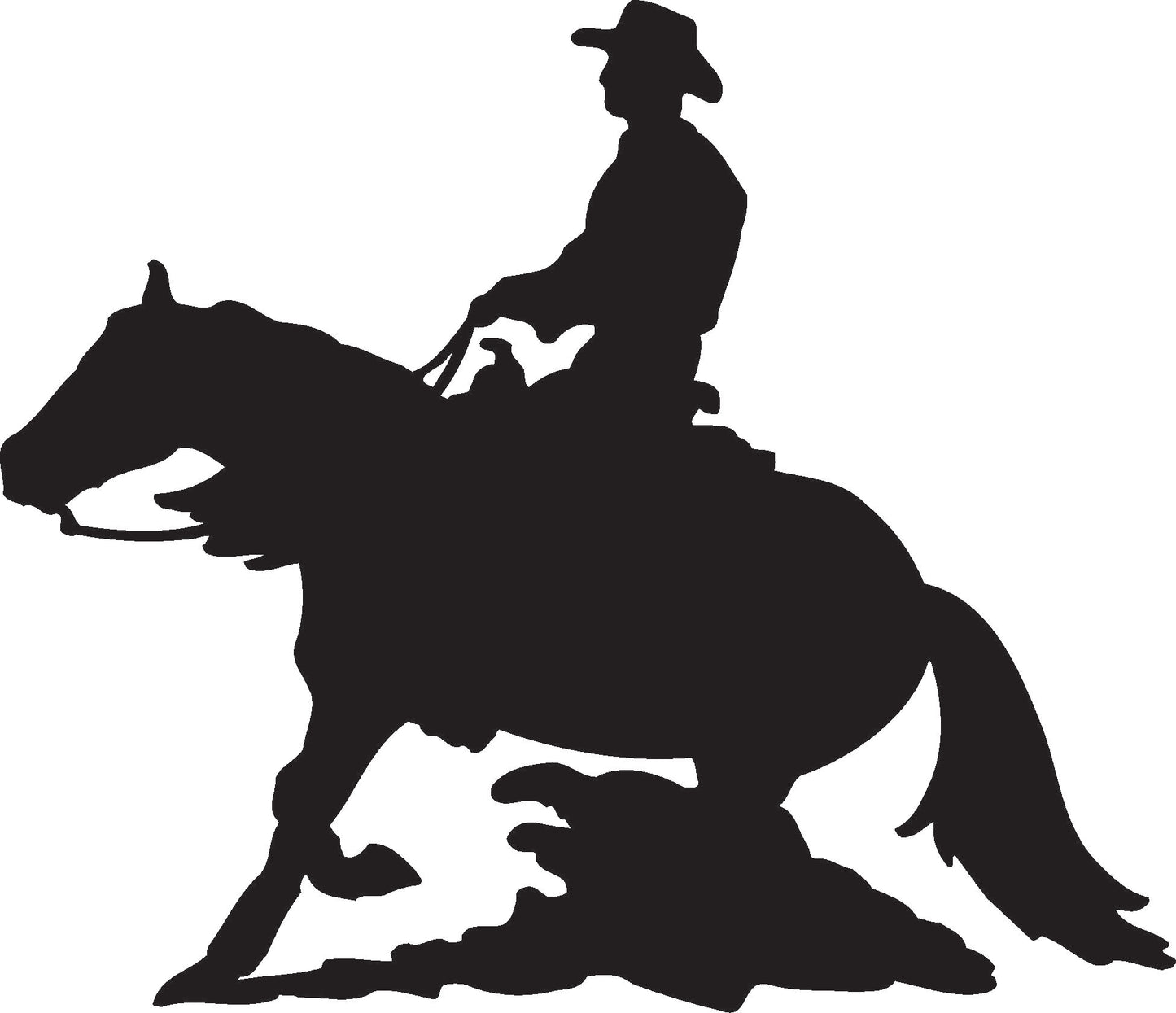 Reining Horse Decal / Sticker