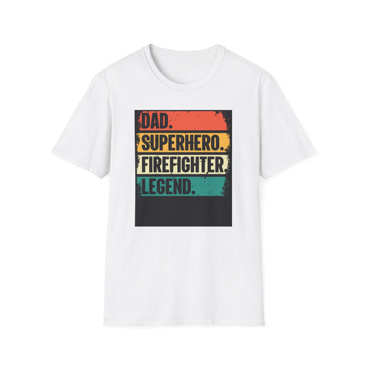 Dad Superhero Firefighter T-Shirt