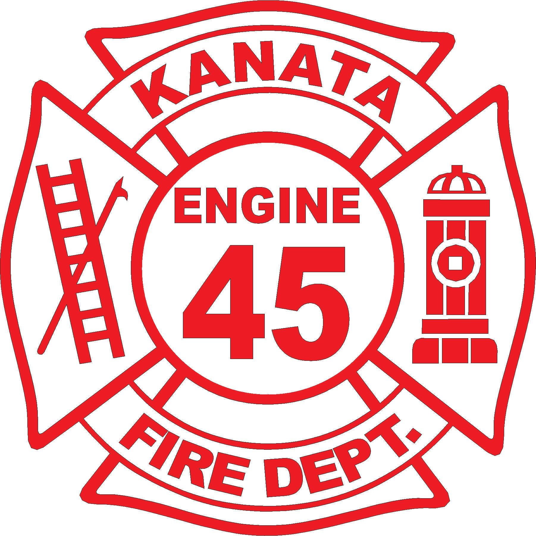 Custom Decal with your Dept name and Engine number – ETS Firestickers.com