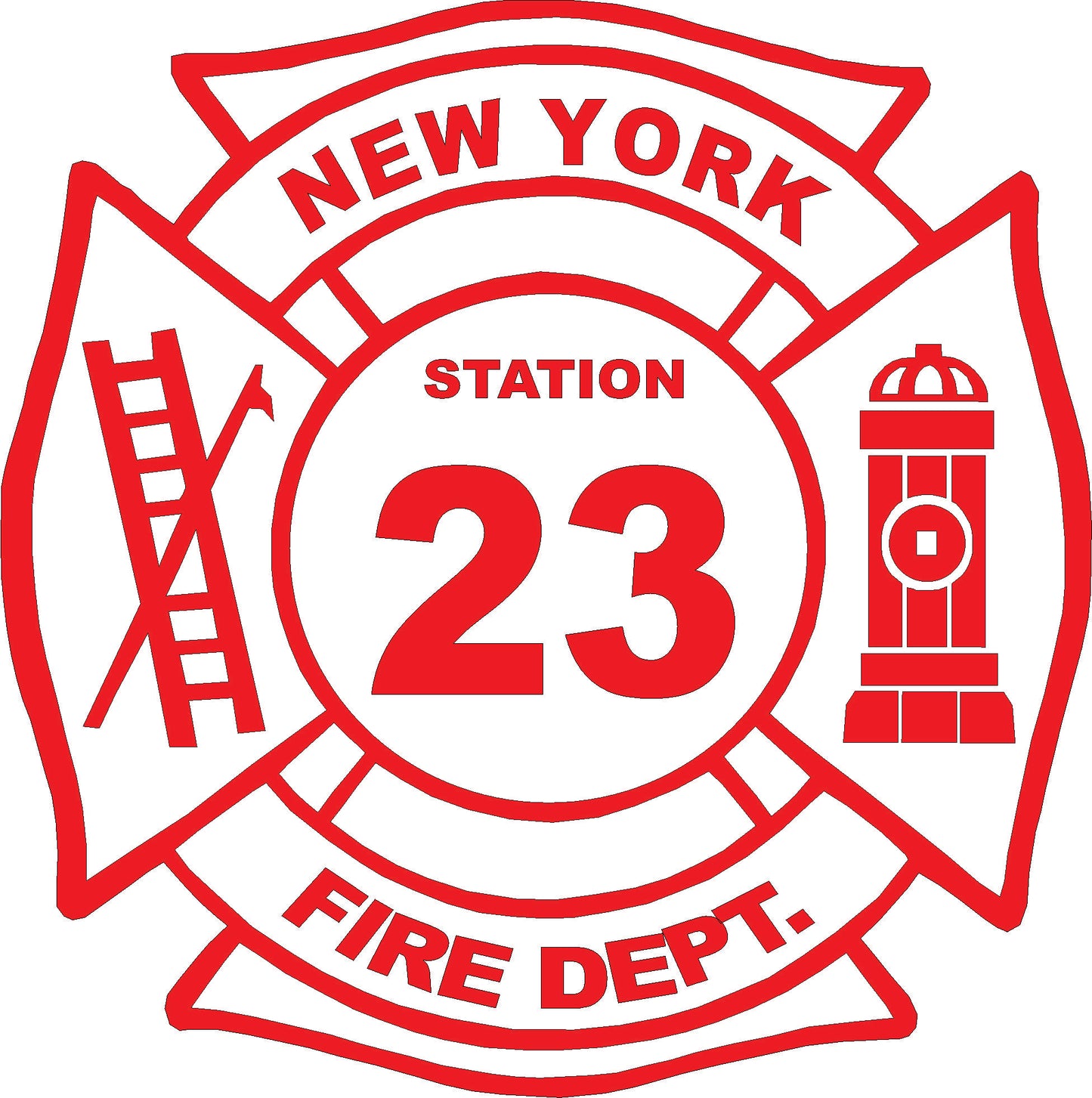 Custom Decal with your Dept name and Station number
